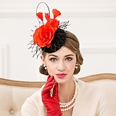 olcso Fascinatorok-Női Soros Gyapjú Nettó Sisak-Esküvő Különleges alkalom Hétköznapi Fejdíszek Kalapok 1 darab