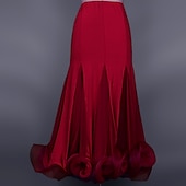 abordables Tenues de danse de salon-Danse de Salon Jupe Drapée Femme Utilisation Taille basse Spandex