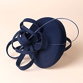 billige Coiffer-Kentucky Derby-hatt fascinators Hatter Ull Fjær Pillebokshatt Bryllup Spesiell Leilighet Avslappet Te Fest Hesteløp Med Blomster Hodeplagg Hodeplagg