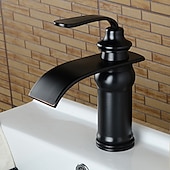 economico Classici-rubinetto del lavandino del bagno - cascata bronzo lucidato a olio diffuso monocomando rubinetti monoforo / art deco / retrò / sì / acciaio inossidabile / ottone
