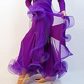 abordables Tenues de danse de salon-Danse de Salon Jupe Drapée Femme Utilisation Taille basse Spandex