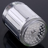 preiswerte Armaturendüsen-an Deck montierter LED-Wasserhahn, ein Grad-ABS-Kunststoff-Wasserhahn-Körpermaterial, helles, buntes, wechselndes Glühen, Duschkopf, Küchenarmatur, Belüfter