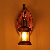 abordables Apliques de pared-lámpara de pared retro vintage rústico pared de vidrio nórdico scone 40w para dormitorio junto a la cama accesorios de iluminación de pared industrial pasillo del dormitorio lámparas de escalera