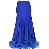 abordables Tenues de danse de salon-Danse de Salon Jupe Drapée Femme Utilisation Taille basse Spandex