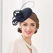 billige Coiffer-Kentucky Derby-hatt fascinators Hatter Ull Fjær Pillebokshatt Bryllup Spesiell Leilighet Avslappet Te Fest Hesteløp Med Blomster Hodeplagg Hodeplagg