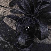 economico Fascinator-Fascinators copricapo per cappello derby del Kentucky con piume di lino