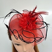 ieftine Pălării &amp; Fascinatoare-Tul / Pană Șapcă Kentucky Derby / Palarioare / Veșminte de cap cu Floral 1 buc Nuntă / Ocazie specială / Cursă de cai Diadema