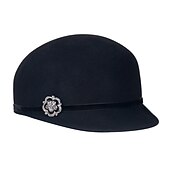 cheap Party Hats-Retro 100% Wool Hats with Metal 1pc Casual Headpiece