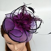 ieftine Pălării &amp; Fascinatoare-Tul / Pană Șapcă Kentucky Derby / Palarioare / Veșminte de cap cu Floral 1 buc Nuntă / Ocazie specială / Cursă de cai Diadema