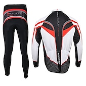 levne Pánské oděvní soupravy-Arsuxeo Pánské Dlouhý rukáv Cyklodres a čapáky Cyklo bunda Léto Spandex Silikon Polyester Černá / červená Zelená Fialová Slátanina Legrační Jezdit na kole Celotělové oblečení Zahřívací 3D podložka