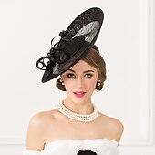 economico Fascinator-Fascinators copricapo per cappello derby del Kentucky con piume di lino