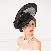 economico Fascinator-Fascinators copricapo per cappello derby del Kentucky con piume di lino