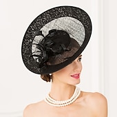 economico Fascinator-Fascinators copricapo per cappello derby del Kentucky con piume di lino