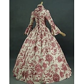 preiswerte Kleider-Rokoko Viktorianisch Cocktailkleid Lange Länge Kleid Partykostüm Maskerade Übergröße Normal Gedicht Übergrössen Ballkleid Kostüm Damen königlich Party Abschlussball Karneval von Venedig Kleid