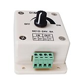 baratos Interruptores-Pwm controlador de escurecimento para luzes led ou fita de 12 volts 8 ampadjustable controlador de dimmer interruptor de luz de brilho dc12v 8a 96 w para a luz de tira conduzida