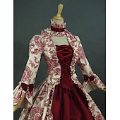 preiswerte Kleider-Rokoko Viktorianisch Cocktailkleid Lange Länge Kleid Partykostüm Maskerade Übergröße Normal Gedicht Übergrössen Ballkleid Kostüm Damen königlich Party Abschlussball Karneval von Venedig Kleid