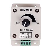 baratos Interruptores-Pwm controlador de escurecimento para luzes led ou fita de 12 volts 8 ampadjustable controlador de dimmer interruptor de luz de brilho dc12v 8a 96 w para a luz de tira conduzida