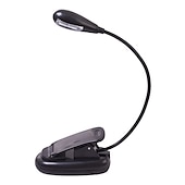cheap Reading Lights-LED Clip On Book Reading Bed Light Lamp Rechargeable Portable Reading 1W Flexible 360° USB AAA Batteries for Computer
