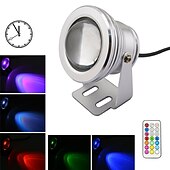 economico Luci subacquee-esterno 10w led rgb led resistente giardino paesaggio fontana stagno proiettore luci esterne lampadina adattatore di alimentazione eu plug funzione di memoria impostazione temporizzazione (ac85-265v)