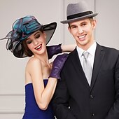 cheap Party Hats-Flax / Silk / Organza Kentucky Hat / Hats / Headwear with Floral 1pc Special Occasion / Casual / Tea Party Headpiece dress to impress Race Day Dress