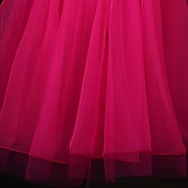 cheap Ballroom Dancewear-Ballroom Dance Dress Appliques Crystals / Rhinestones Women&#039;s Performance Long Sleeve Chinlon Organza