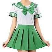 olcso Anime és játék Cosplay-Női Nő Lány Tanuló / Iskolai egyenruha iskolás Tanuló Szerepjáték Jelmezek Kompatibilitás Mindszentek napja Valentin nap Álarcos mulatság Tini Felnőttek Felső Szoknya Jelmez