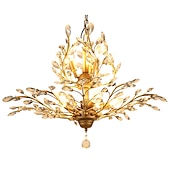 cheap Candle-Style Design-8-Light 78 cm Chandelier LED Pendant Light Metal Crystal Antique Brass Modern Contemporary 110-120V / 220-240V