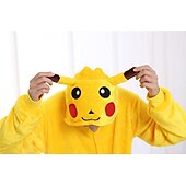 cheap Onesie Costumes-Adults&#039; Patchwork Halloween Props Holiday Jewelry Onesie Costume Carnival Costume Pika Pika Onesie Pajamas Kigurumi Pajamas Funny Costume For Men and Women Christmas Carnival New Year Cartoon