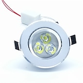 رخيصةأون مصابيح مخفية LED-5 قطع 3 W 300 lm 3 الخرز LED سهولة التثبيت في فجوة أضواء LED أبيض دافئ أبيض كول 220-240 V خزانة سقف المنزل / مكتب / بنفايات / CE