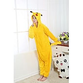 cheap Onesie Costumes-Adults&#039; Patchwork Halloween Props Holiday Jewelry Onesie Costume Carnival Costume Pika Pika Onesie Pajamas Kigurumi Pajamas Funny Costume For Men and Women Christmas Carnival New Year Cartoon
