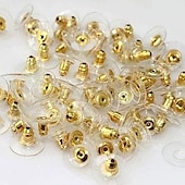 abordables Pendientes-50 pcs Cierre del pendiente For Mujer Casual Diario Plateado Chapado en Oro Blanco
