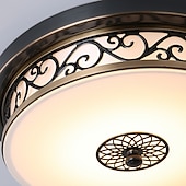 cheap Flush Mounts &amp; Semi Flush Mounts-30 cm Ceiling Light LED Flush Mount Lights Metal Bronze Vintage Traditional / Classic Country 110-120V 220-240V