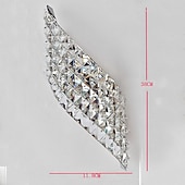 Недорогие Хрустальные настенные бра-38 см современный прихожей кристалл дизайн заподлицо настенные светильники светодиодный металлический настенный светильник 110-120 в 220-240 в 20 Вт / g4