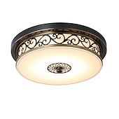 cheap Flush Mounts &amp; Semi Flush Mounts-30 cm Ceiling Light LED Flush Mount Lights Metal Bronze Vintage Traditional / Classic Country 110-120V 220-240V