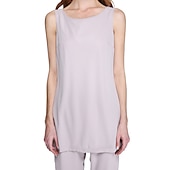 abordables Costumes-pantalons pour maman-Combinaison  Tailleur Mère de la Mariée Robe de Mariage Invitée Élégante Grande Taille Col Bateau Longueur au Sol Chiffon Sans Manches oui Wrap Inclus de Couleur Unie taille sur mesure gratuite