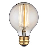 cheap Incandescent Bulbs-60W E26 E27 G95 Vintage Edison Light Bulbs Antique Incandescent Bulb Warm White 2300k Retro Decorative 220-240V
