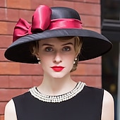 abordables Fascinateurs &amp; Chapeaux-Chapeaux Coiffure Sergé uni Chapeau melon / cloche Chapeau de Soleil Mariage Saint-Valentin Kentucky Derby Course de Chevaux Melbourne Cup Glamour Élégant &amp; Luxueux Romantique Avec Papillon Épissage