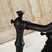 Χαμηλού Κόστους Πολλαπλές Οπές-αντικέ χάλκινη βρύση νιπτήρα μπάνιου, ευρέως διαδεδομένο μπρούτζινο κεντρικό σετ δύο λαβών, βρύσες μπάνιου με τρεις τρύπες με διακόπτη ζεστού και κρύου