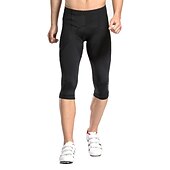billiga Shorts, tights och byxor för män-TASDAN Herr 3/4 cykeltights Cykel 3/4 Strumpbyxor Byxor Slapp form Vägcykling sporter 3D Tablett Andningsfunktion Snabb tork Reflexremsa Svart Silikon Kläder Cykelkläder / Hög Elasisitet