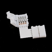 preiswerte Lampensockel &amp; Steckverbinder-5 stücke 4 pin diy led rgb streifen licht stecker adapter 5050 led 10mm l-form