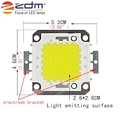 abordables Alimentations-zdm 1group 50w 4500lm a mené la lumière intégrée à la lampe de projet avec 50w 1500ma 10c5b a mené la source de courant à conducteur constant (sortie CC 22-40v)