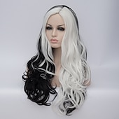 cheap Movie Character Wigs-Cosplay Wig  Wig Witches/Wizard Wig Black and White Wig Cruella Deville Wig Synthetic Wig for Women Halloween Wigs