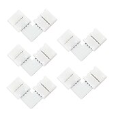 preiswerte Lampensockel &amp; Steckverbinder-5 stücke 4 pin diy led rgb streifen licht stecker adapter 5050 led 10mm l-form
