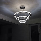 お買い得  グローブデザイン-3リング　70cm　クリスタル　調光可能　LED　シャンデリア　ペンダント　ライト　メタルサークル　電気メッキ　モダン　コンテンポラリートラディショナルク　ラシック　110-120V 220-240V