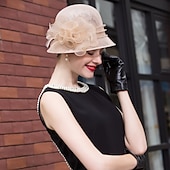 Недорогие Вечеринковые шляпы-Фасцинаторы шляпы лен перо шляпа Bowler  Cloche шляпа солнца цилиндр свадебные повседневные Кентукки скачки день дамы романтическая свадьба принцесса с головным убором головные уборы платья чтобы