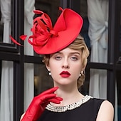 voordelige Fascinators &amp; Hoeden-polyester fascinators kentucky derbyhoed met veer 1pc herfst bruiloft / speciale gelegenheid / feest / avond hoofddeksel