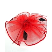 economico Fascinator-Tulle / Pelle / A rete Cappello Kentucky Derby / fascinators / berretto con 1 Matrimonio / Occasioni speciali / Tè Copricapo