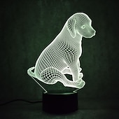 Jinson well 3D gru lampada luce notturna illusione ottica, 7 colori che cambiano tavolo tavolo decorazione lampade acrilico USB giocattolo