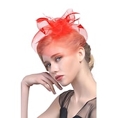 economico Fascinator-Cappello derby Kentucky con fascinator in tulle/piume e copricapo da matrimonio/occasione speciale/corsa di cavalli in 1 pezzo