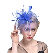 economico Fascinator-Cappello derby Kentucky con fascinator in tulle/piume e copricapo da matrimonio/occasione speciale/corsa di cavalli in 1 pezzo